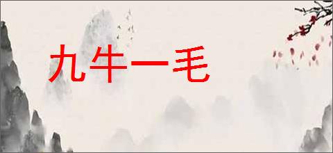 九牛一毛