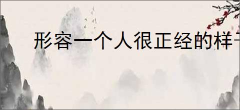 形容一个人很正经的样子