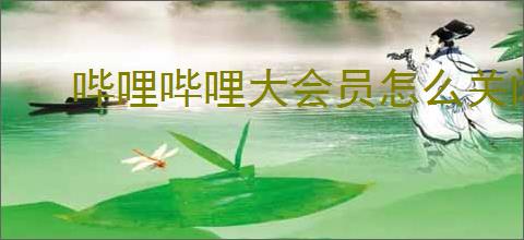 哔哩哔哩大会员怎么关闭自动续费