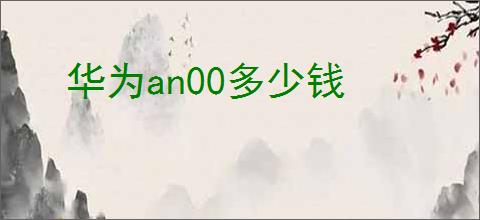 华为an00多少钱