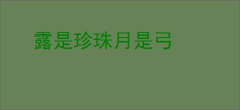 露是珍珠月是弓