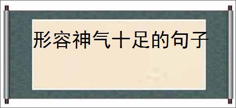 形容神气十足的句子