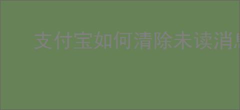 支付宝如何清除未读消息