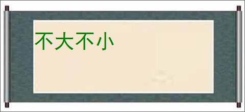 不大不小