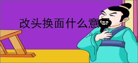 改头换面什么意思