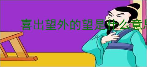 喜出望外的望是什么意思