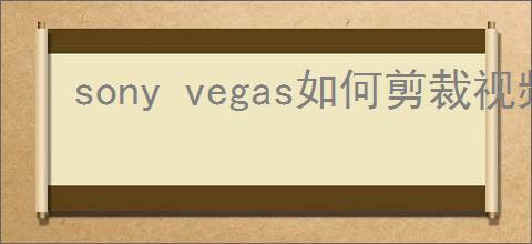 sony vegas如何剪裁视频画面大小