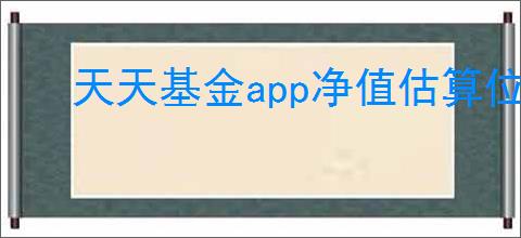 天天基金<strong>APP</strong>净值估算位置在哪