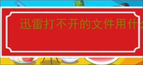 迅雷打不开的文件用什么软件打开