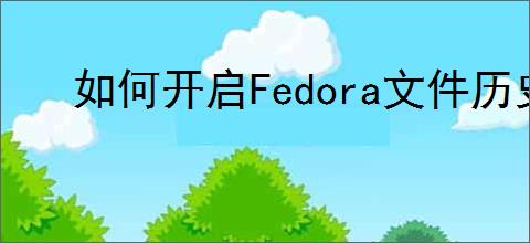 如何开启Fedora文件历史记录