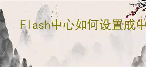 Flash中心如何设置成中文
