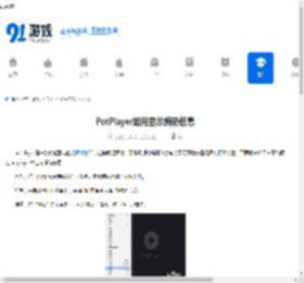 PotPlayer如何显示编码信息-PotPlayer怎样展示编码信息 - 91手游网