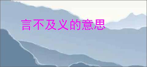 言不及义的意思