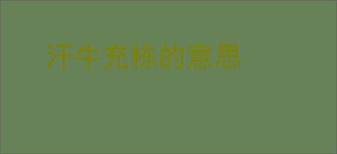 汗牛充栋的意思