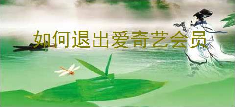 如何退出爱奇艺会员