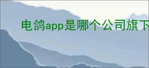 电鸽<strong>APP</strong>是哪个公司旗下的