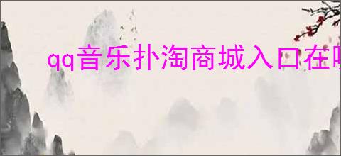 qq音乐扑淘商城入口在哪