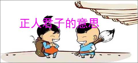正人君子的意思