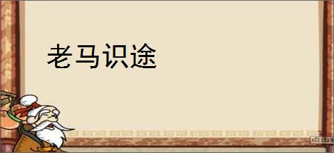 老马识途